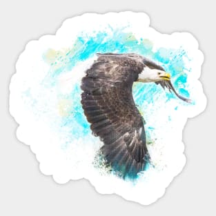 Golden Eagle Bird Animal Wildlife Forest Nature Free Watercolor Sticker